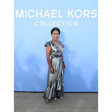 yalitza aparicio michael kors|Yalitza Aparicio sits front row at Michael Kors .